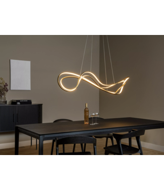 premium Led hanglamp mat messing 160cm