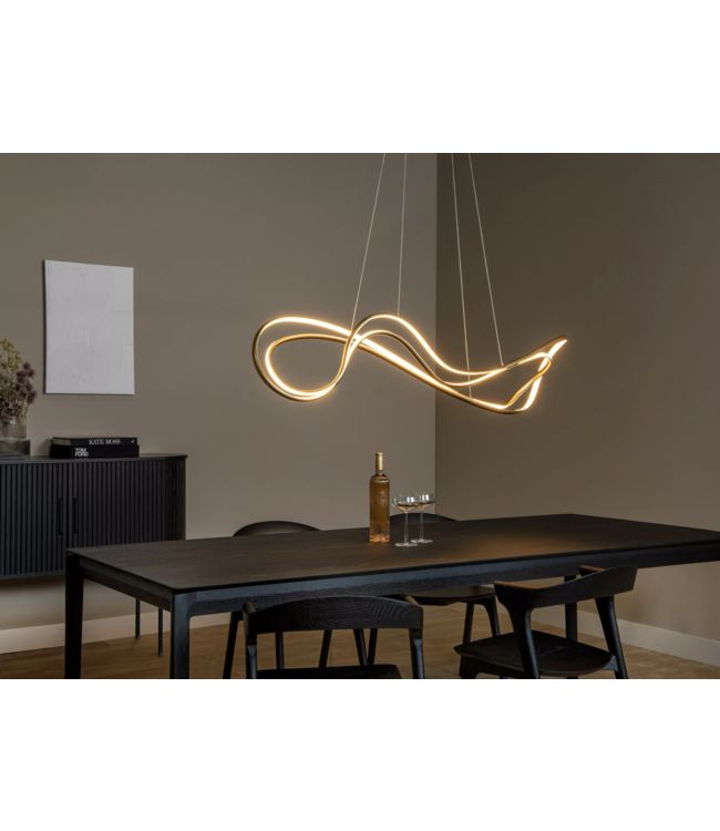 Led hanglamp mat messing 160cm kookeiland