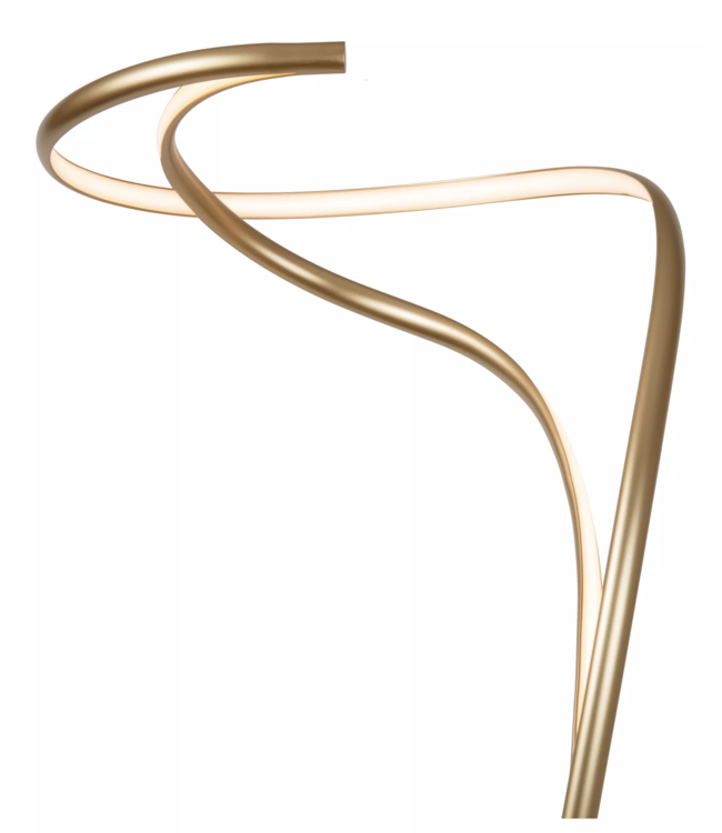 Led vloerlamp  mat messing 180cm  met dimmer