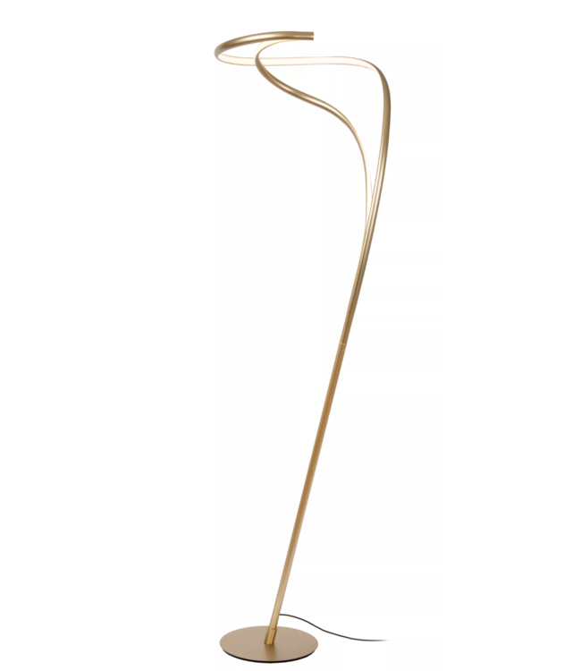 Led vloerlamp  mat messing 180cm  met dimmer