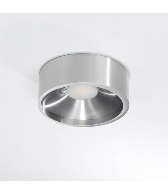 Plafondlamp orlando Alu geborsteld  ø 14cm