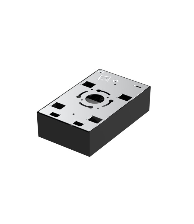 Rechthoekige duo plafond spot plat zwart dim to warm