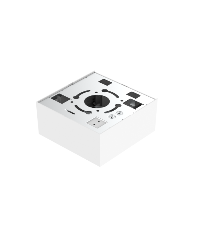 Vierkante plafond spot plat wit dim to warm