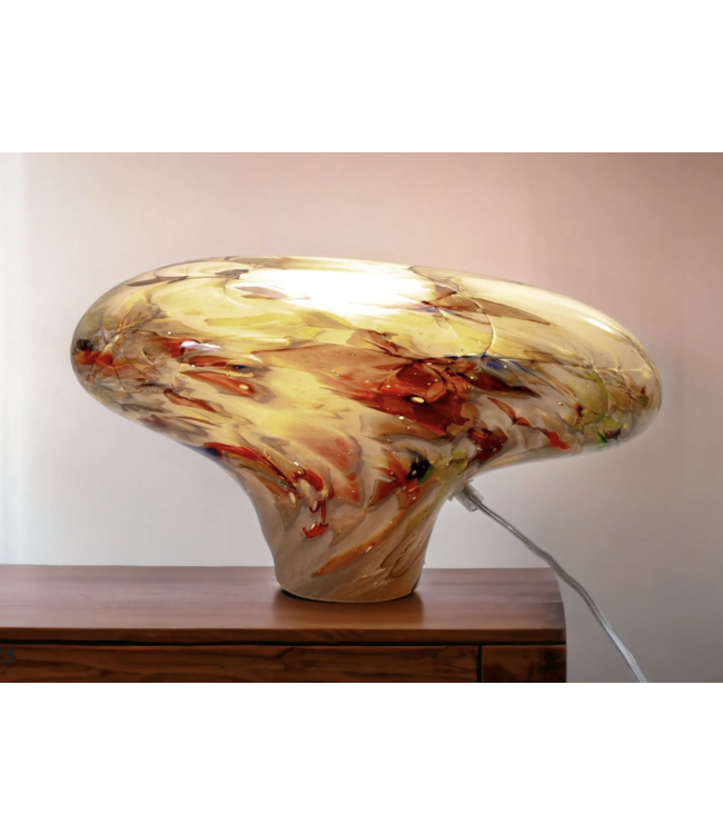 Loranto Italiaanse glazen lamp multi color paddestoel
