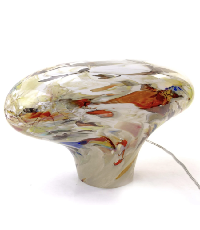 Italiaanse glazen lamp multi color paddestoel