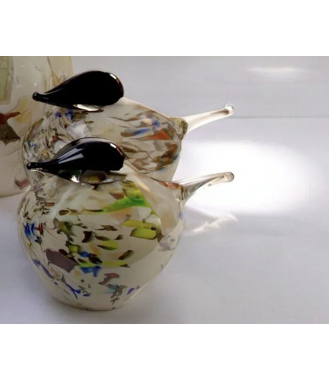 Kleine vogel handgemaakt multicolor