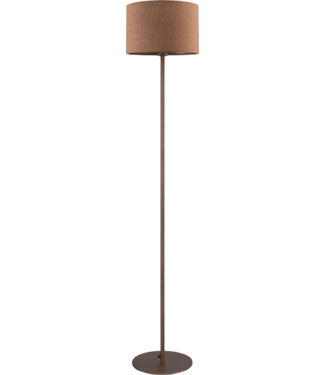 Masterlight Lage  vloerlamp cacao inclusief linnen kapje