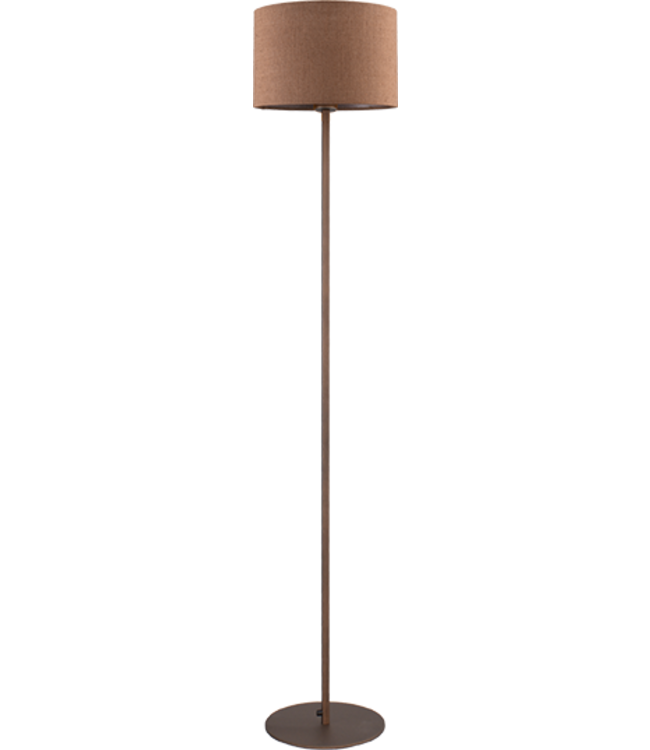 Masterlight Lage  vloerlamp cacao inclusief linnen kapje