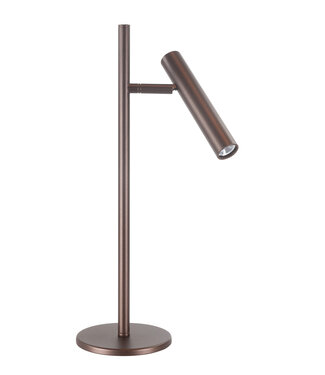 Highlight Bureaulampje  minimalistisch  1 lichts dimbaar -mat bruin