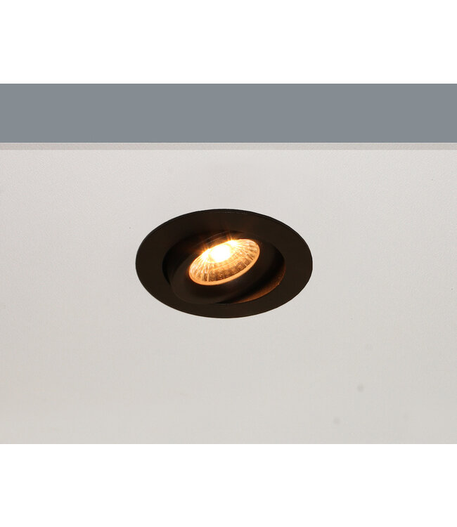 Inbouwspot met geintregreerde led ip54 1800K-3000K zwart