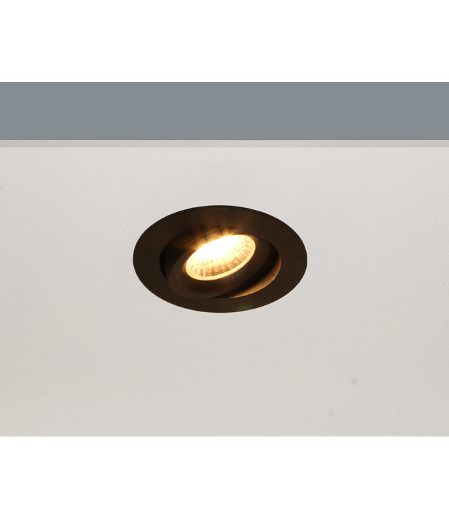 Inbouwspot met geintregreerde led ip54 1800K-3000K zwart