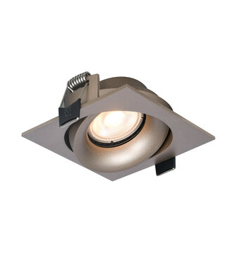 Artdelight Luxe inbouwspot gu10 Champagne   kantelbaar vierkant