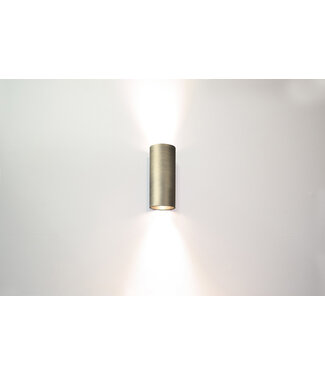 Artdelight Wandlamp Antique Brass Roulo 2x gu10 rond