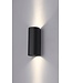 Artdelight Wandlamp zwart Roulo 2x gu10 rond