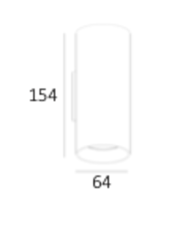 Wandlamp wit Roulo 2x gu10 rond