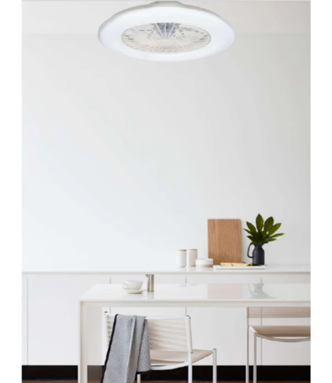 Plafond ventilator wit incl licht en afstandsbediening