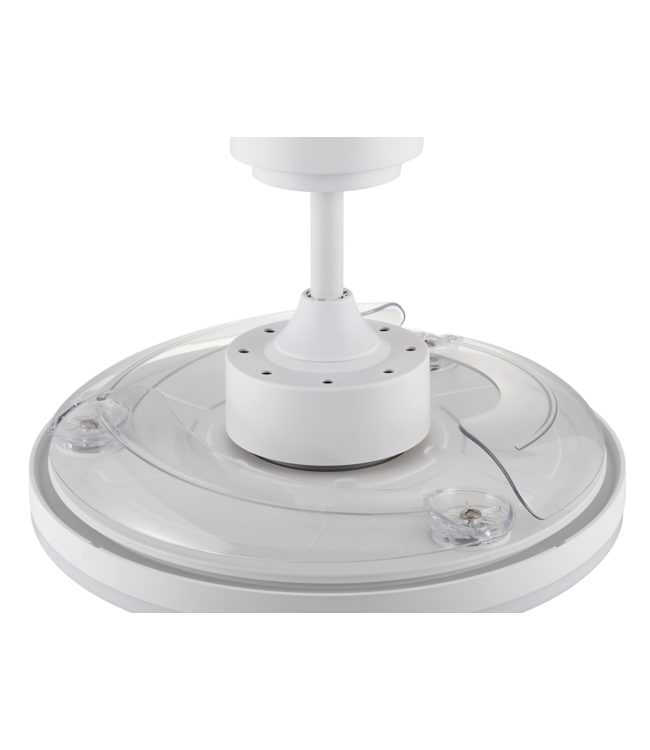 Plafond ventilator wit incl licht en afstandsbediening - inklapbaar