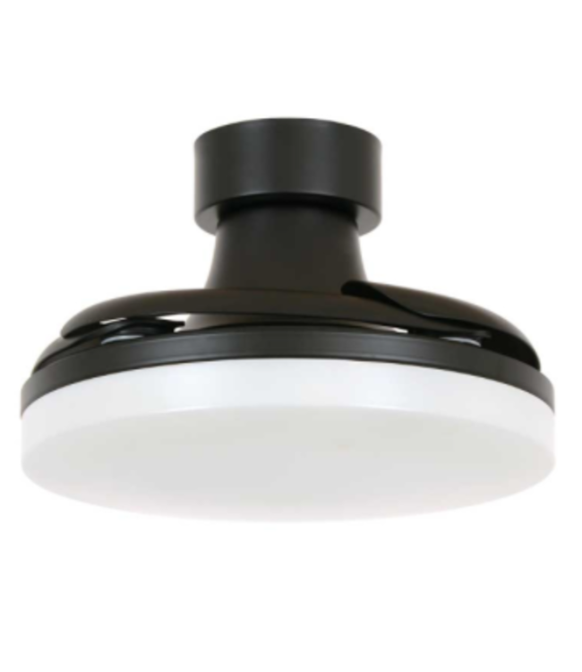 Plafond ventilator zwart inclusief licht inklapbaar