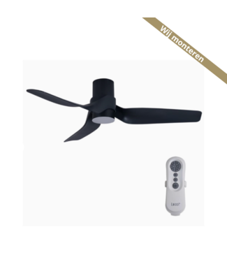 Beacon Luxe ventilator zwart inclusief  led licht -132cm