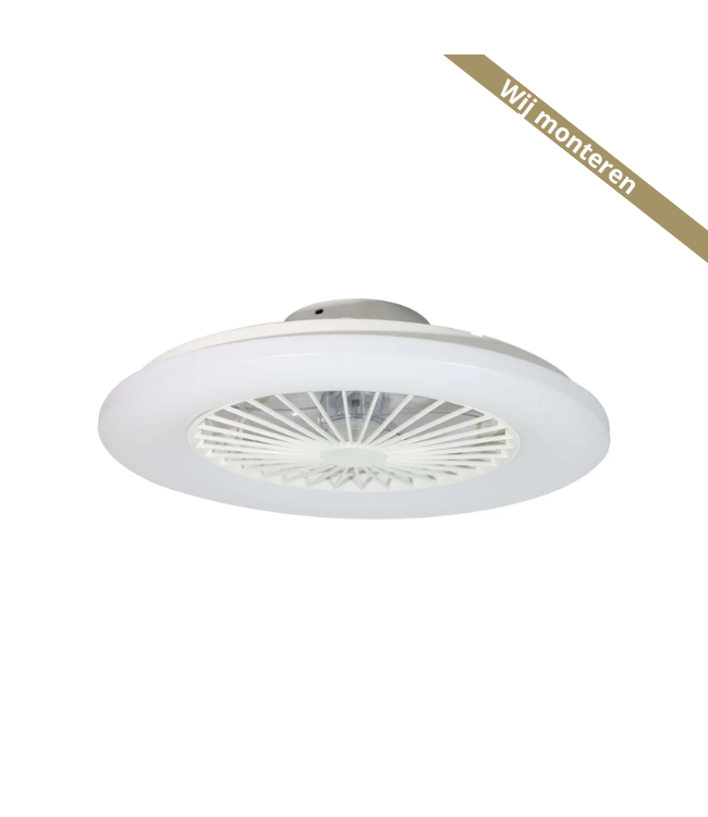Plafond ventilator wit  incl licht en afstandsbediening