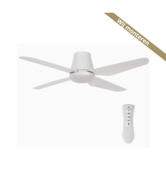 Beacon 4 blads ventilator met licht-wit met kunststof bladen