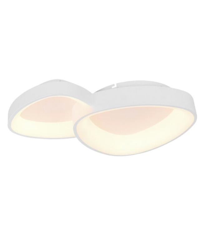 Plafondlamp organische vormen 29cm en 38cm Wit