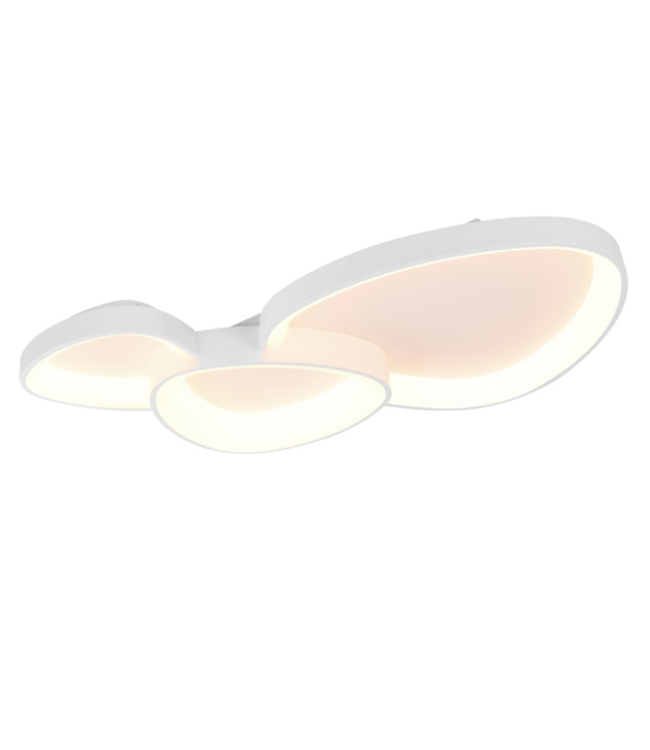 Plafondlamp organische vormen 29cm en 38cm en 52cm Wit