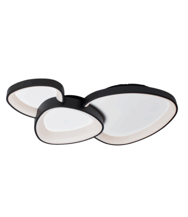 Plafondlamp organische vormen 29cm en 38cm en 52cm Zwart