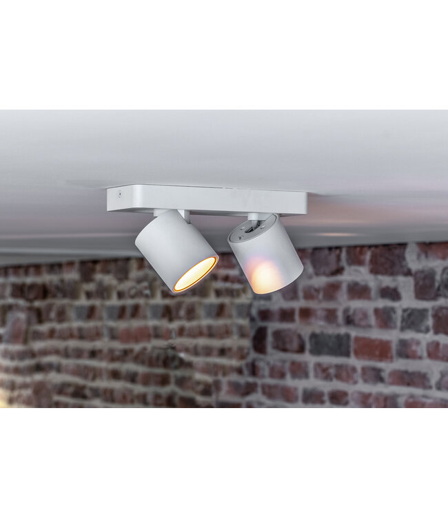Strakke 2 lichts spot wit