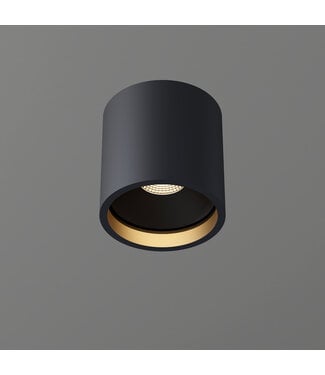 Artdelight Plafondlamp Ormond zwart  ø 11cm   - ip54 -