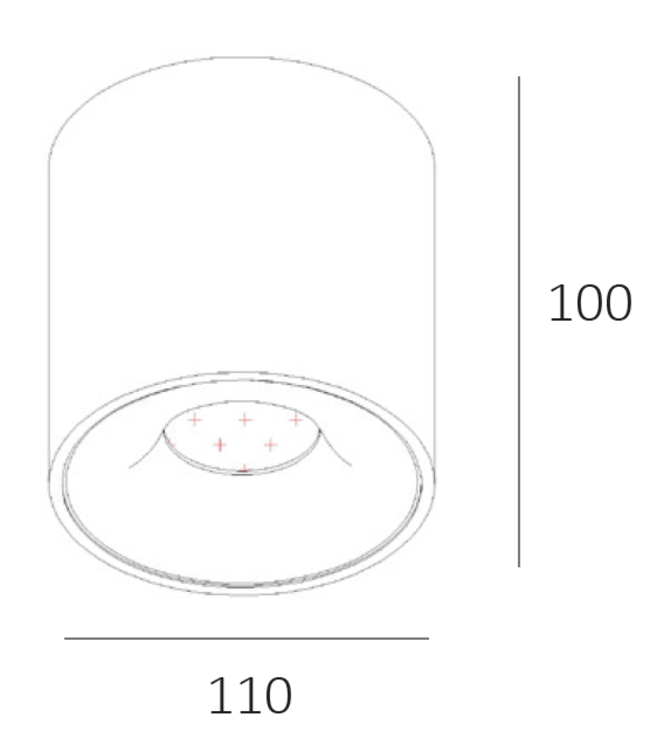 Plafondlamp Ormond zwart/goud  ø 11cm  ip54
