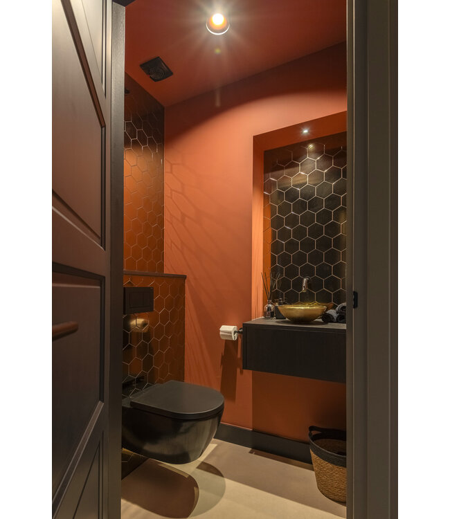 Plafondlamp Ormond zwart/goud  ø 11cm  ip54