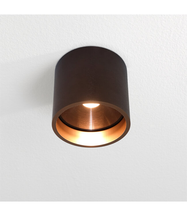 Plafondlamp Orleans brons geborsteld   ø 11cm
