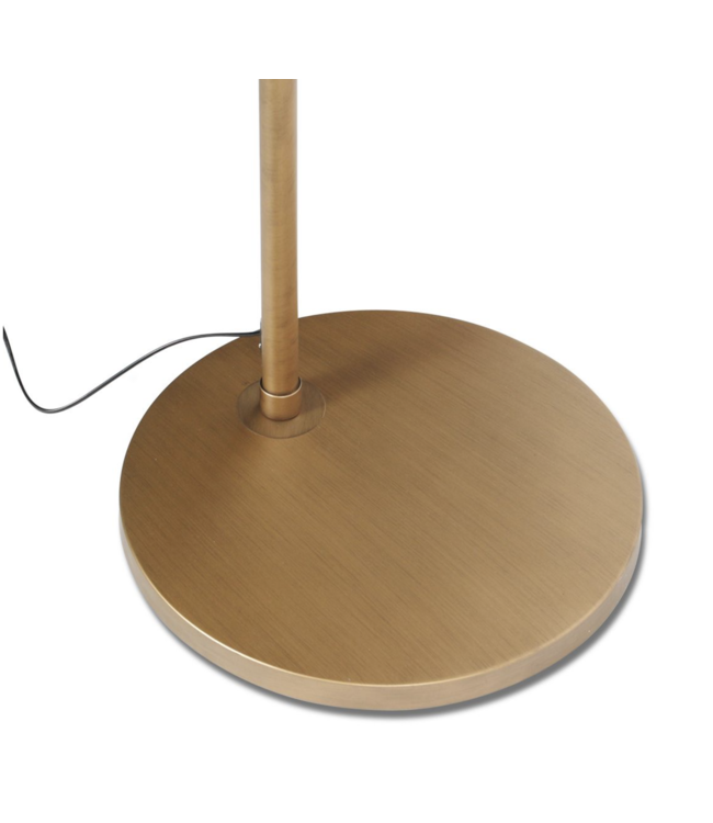 Booglamp verstelbaar brons incl witte kap