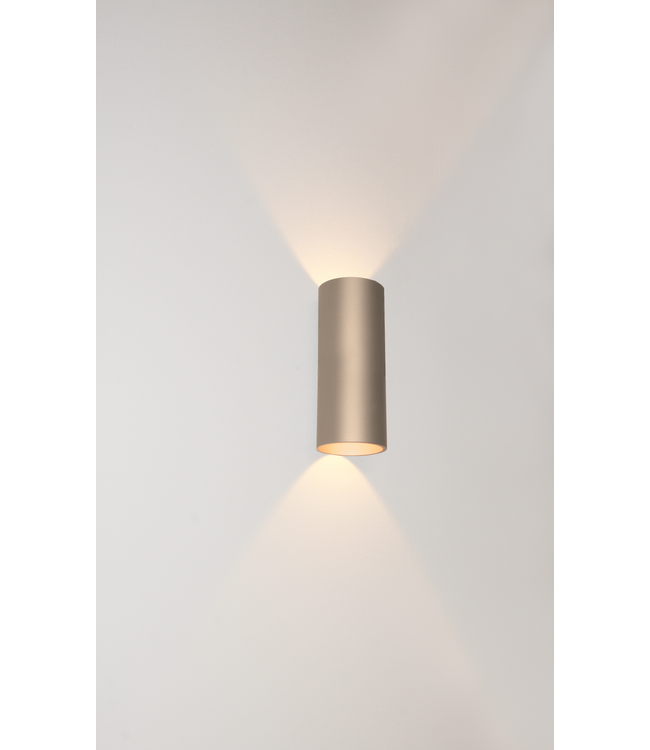 Wandlamp Champagne Brody  rond 2x 6w ingebouwd led ip 65