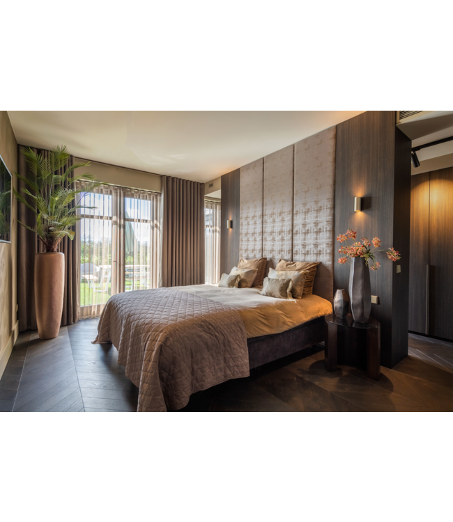 Wandlamp Champagne Brody  rond 2x 6w ingebouwd led ip 65