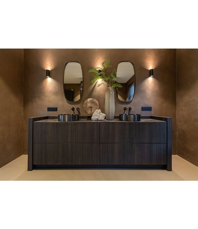 Wandlamp Champagne Brody  rond 2x 6w ingebouwd led ip 65