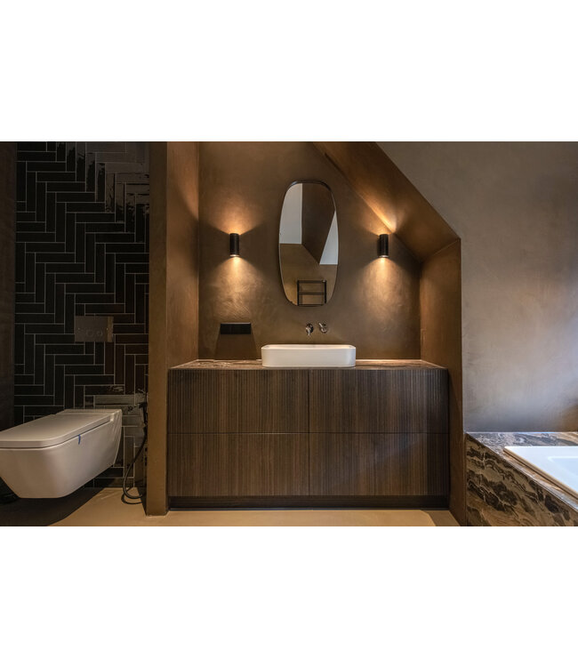 Wandlamp Brons geborsteld  Brody  rond 2x 6w ingebouwd led  ip65