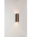 Artdelight Wandlamp Brons geborsteld  Brody  rond 2x 6w ingebouwd led  ip65
