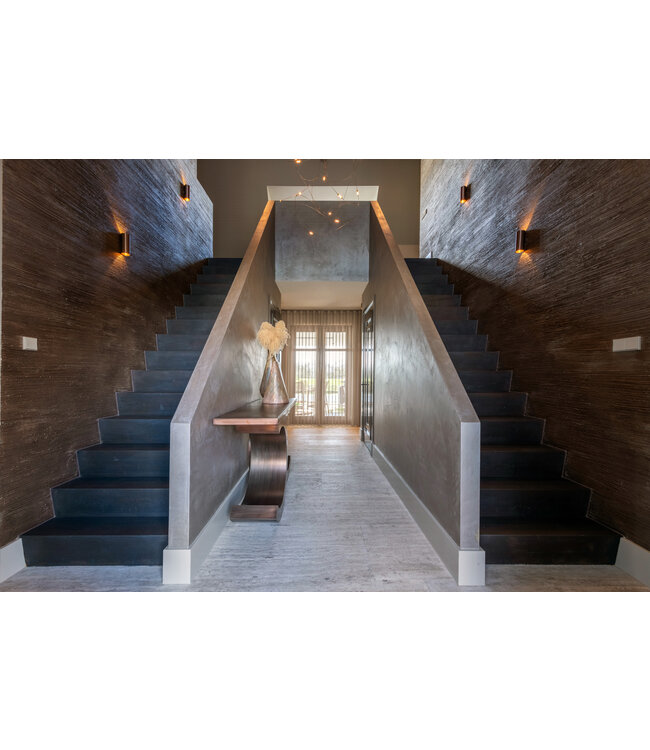 Wandlamp Brons geborsteld  Brody  rond 2x 6w ingebouwd led  ip65