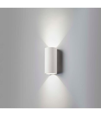Artdelight Wandlamp mat wit   Brody  rond 2x 6w ingebouwd led  ip65