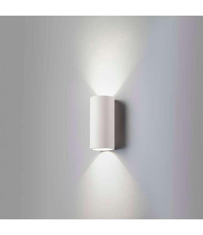 Wandlamp mat wit   Brody  rond 2x 6w ingebouwd led  ip65