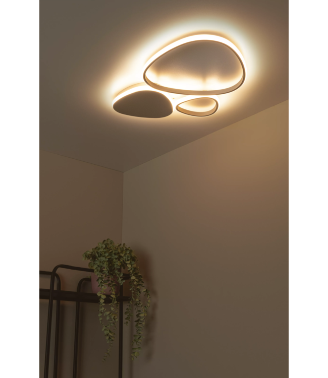 Plafondlamp organische vormen 62cm Taupe