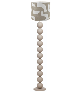 Freelight Bollen vloerlamp taupe/beige hoogte met kap 180cm