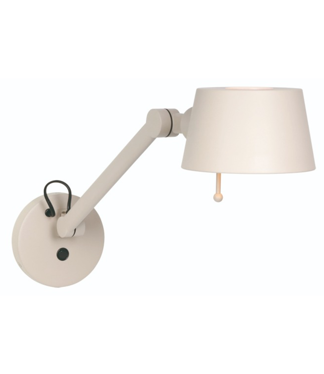 Wandlamp met knik in creme kleur