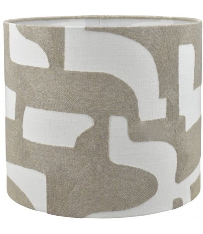 Toplicht Kap Linnen beige  35cm H25cm witte  binnenkant