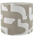 Toplicht Kap Linnen beige  35cm H25cm witte  binnenkant