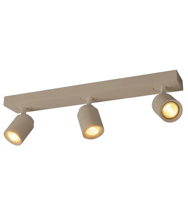 3 lichts spot rechthoek beige/taupe gu10