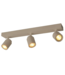 Freelight 3 lichts spot rechthoek beige/taupe gu10