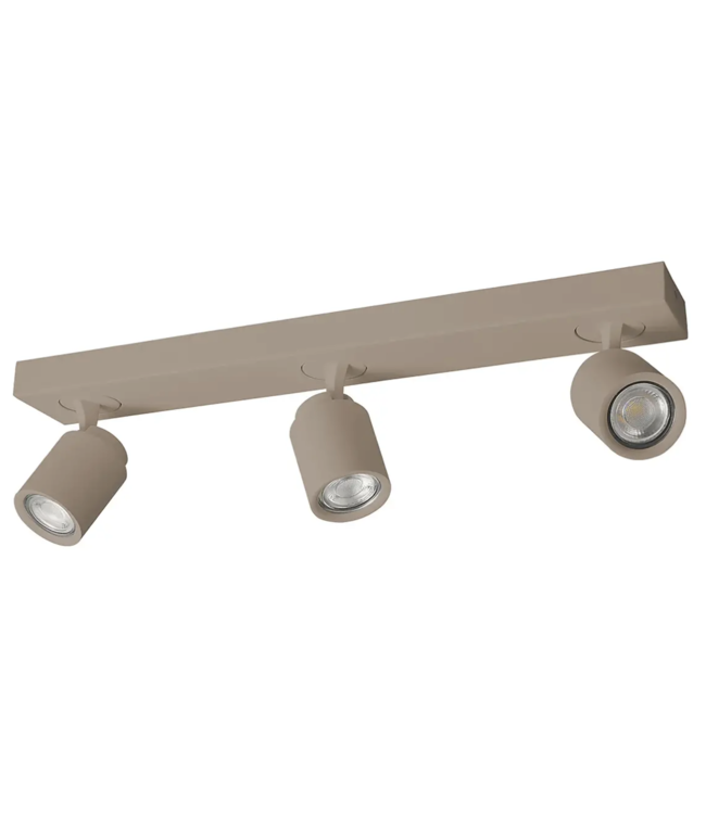 3 lichts spot rechthoek beige/taupe gu10